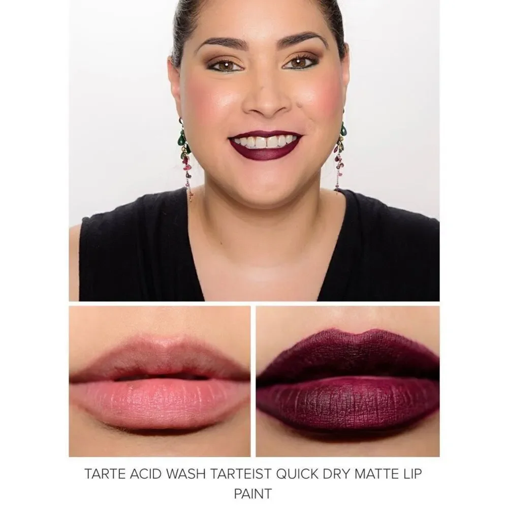 TARTE - 🎉HP🎉NWT - Tarteist Quick Dry Matte Lip Paint/Acid Wash (very dark berry)
